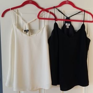 Set of two JCrew Scallop tanks, size 8